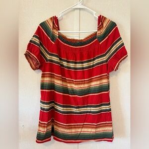 Chaps | Multicolor Striped Women's Blouse | Size Large